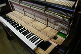 Kurtzmann Upright Grand Piano restored with new keytops