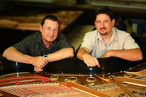 Certified piano repair technicians and Precision Piano Services owners, Giovanni and Franco Skilan