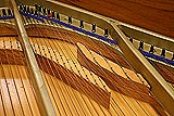 Enlarge this image Close-up view inside restored hybrid piano