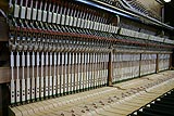 Kurtzmann Upright Grand Piano restored action close-up