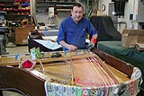 Restringing Vintage Mason and Hamlin Grand Piano