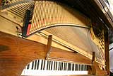 Enlarge this image Closeup of Square Grand Piano in for piano restoration