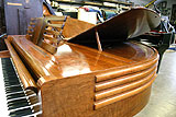 Wurlitzer Butterfly Baby Grand Piano closeup