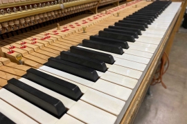 1918 Steinway Model A3 Silver and Black grand for sale • Click to enlarge