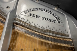 1918 Steinway Model A3 Silver and Black grand for sale • Click to enlarge