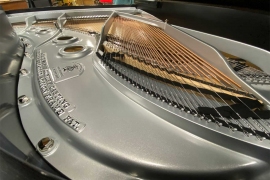 1918 Steinway Model A3 Silver and Black grand for sale • Click to enlarge