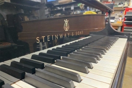1918 Steinway Model A3 Silver and Black grand for sale • Click to enlarge