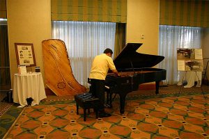 Franco's restored Steinway and Sons Style 3 concert grand piano