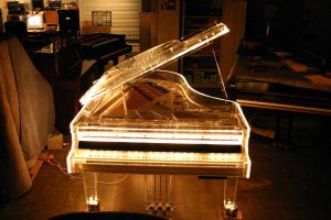 Schimmel Model 213 in custom Plexiglas® lighted