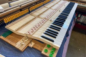 New keyset and keyframe restoration on a Knabe grand piano rebuild