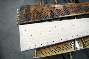 New piano pinblocks of a grand piano restoration