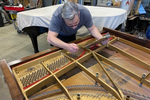 Franco evaluation a Steinway and Sons grand piano for a restoration